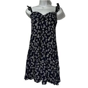 flynn skye floral ruffle sleeve sweetheart neck dress Size S